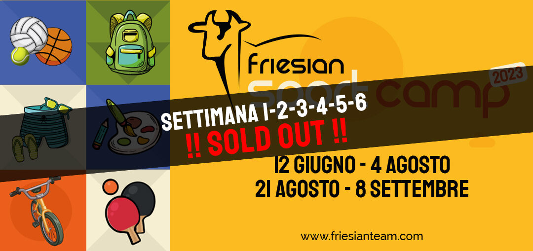 FRIESIAN SPORT CAMP – Settimane 1-2-3-4-5-6 SOLD OUT