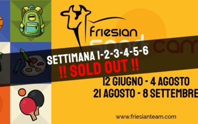 FRIESIAN SPORT CAMP – Settimane 1-2-3-4-5-6 SOLD OUT